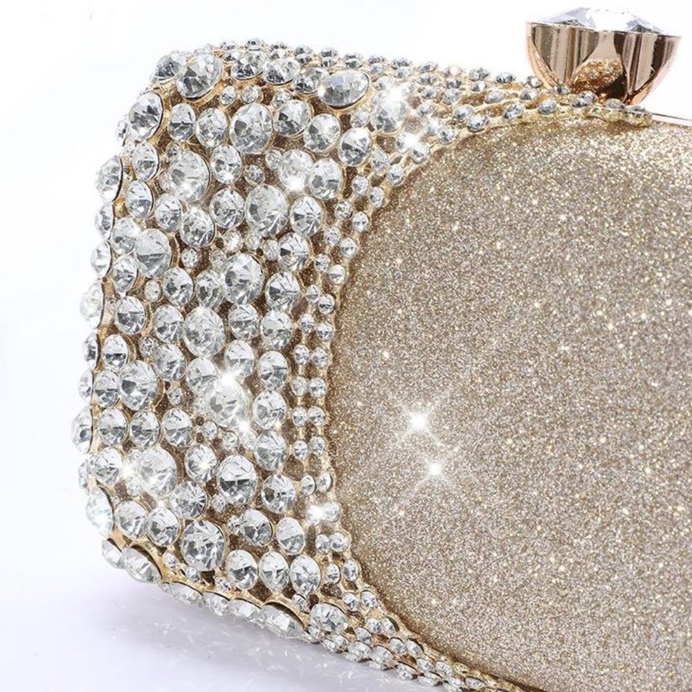 NEW Sparkling Bling Swarovski Crystal Rhinestone & Glitter Clutch Purse …